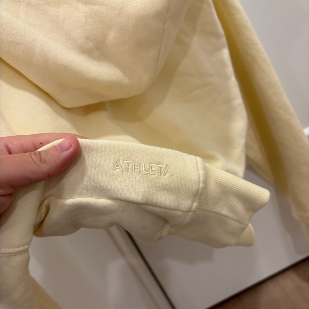 Athleta Yellow Forever Fleece Cropped Full Zip Size XXS - Picture 7 of 10